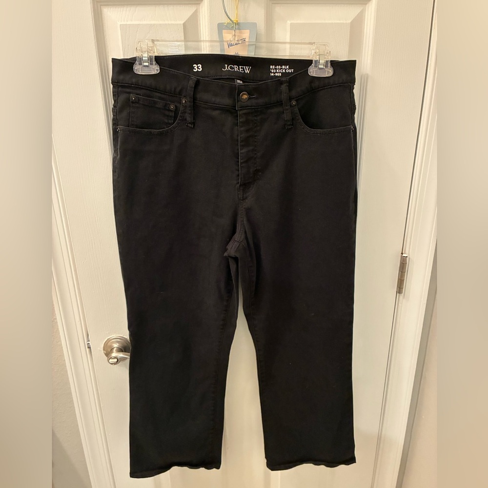 J. Crew Women’s Black Straight kick out Jeans - Classic Five-Pocket